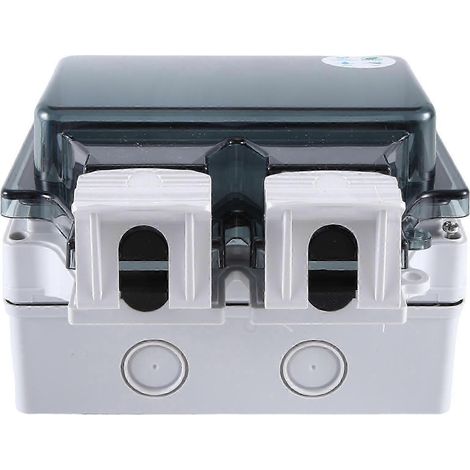 Prise murale étanche Tuya IP66 avec couvercle et connecteur Wi-Fi, norme européenne, résistante à la pluie, pour une utilisation extérieure (2 trous), singleWHBYV (1/4)