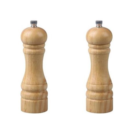 Juego de 2 Molinos de pimienta manuales - FACKELMANN - FM Professional Divers - Color madera - 18 cm (1/4)