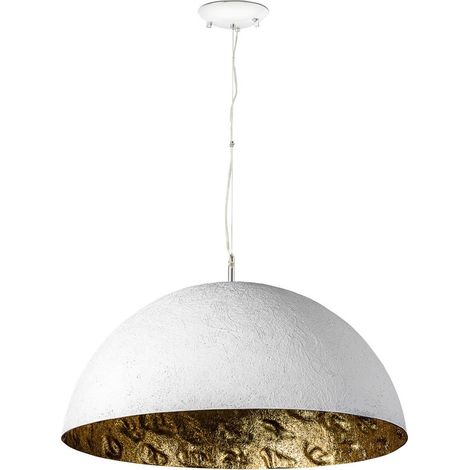Faro Magma-Q - Plafonnier à 3 ampoules Dome Blanc, Or, E27 (1/3)
