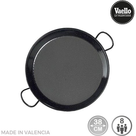 Traditionelle Paella-Pfanne aus emailliertem Stahl ø38cm (8 Personen). vaello