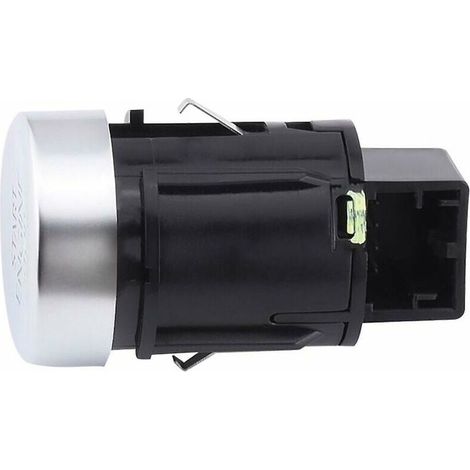 Interrupteur à bouton-poussoir pour Tiguan 2008-2016 et Sharan 2011-2016 – Plastique noir et argent – Démarrage et arrêt pratique (1/4)