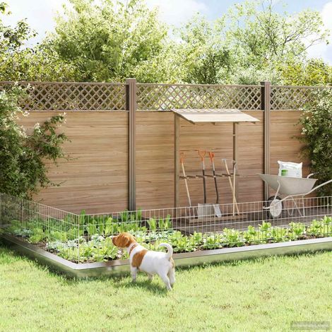 Teenpull – Gartenzaun mit Pfählen 12 pcs 75 x 50 cm Mesh Verzinkter Stahl (1/5)