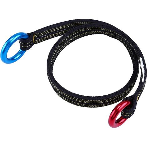 Corde d'escalade portable, durable et haute résistance, 110 cm, avec boucle, corde de sauvetage pour l'élagage et la protection antichute, arboristes, grimpeurs d'arbres (1/5)