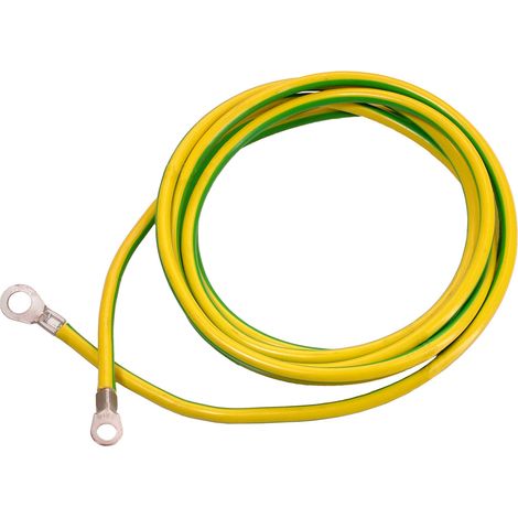 Erdungskabel gelb/grün 3m H07V-K 16 Ringöse A8/16mm² A10/16mm²