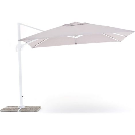 Ombrellone da Giardino Decentrato 3x3m in Alluminio e Poliestere Senso Grigio