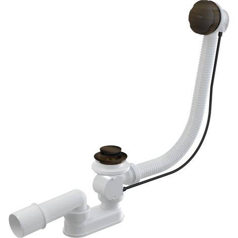 Sifón para bañera, tapón automático, latón antiguo (1/2)