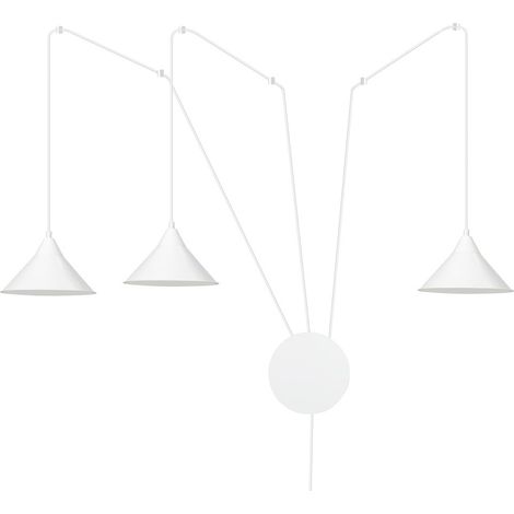 Lampada a Sospensione Abramo, Acciaio verniciato a polvere, Bianco, 400x400x60 cm (1/5)