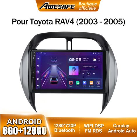 AWESAFE 4G Autoradio Android 13 6Go+128Go pour Toyota RAV4 (2003-2005) 9'' Écran Tactile avec Carplay GPS Bluetooth Android Auto (1/5)