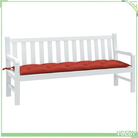 4002570 Coussin de banc de jardin rouge mélangé 180x50x7 cm tissu (1/5)
