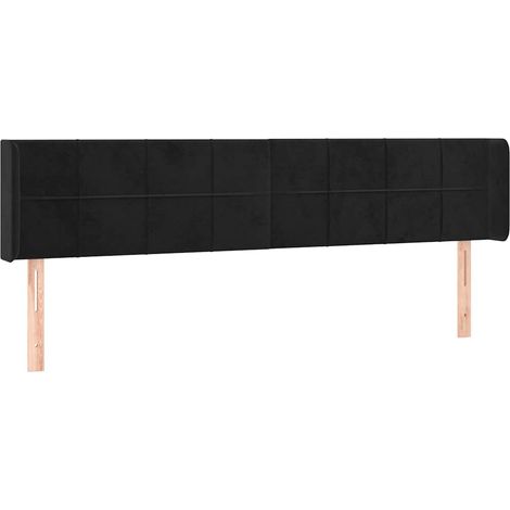 Maison Exclusive - Cabecero de terciopelo negro 163x16x78/88 cm (1/5)