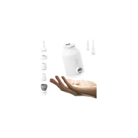 Pompe à Air Gonfleur Électrique avec Batterie pour Matelas Lits Gonflable, Sacs de Rangement sous Vide, 5 Buses & Lampe de Camping, Gonflage et Dégonflage Rapides, Portatif pour Bouée Piscine