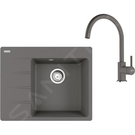 Franke Colonnes - Set de cuisine G269ŠK, évier en fragranit CNG 611-62 TL/7 + robinet FC 6018.084, gris pierre 114.0700.668 (1/4)
