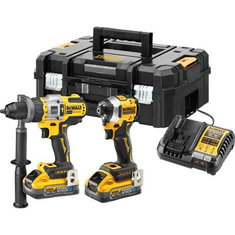 Dewalt DCK2052H2T 18V XR Combi Drill & Impact Driver Twin Pack With 2 x 5.0Ah Powerstack Batteries (1/10)