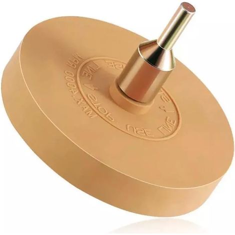 Roue gomme en caoutchouc solide avec adaptateur de perceuse – Outil de retrait d'adhésif, supprime les décalcomanies en vinyle, les rayures, les autocollants, le ruban adhésif, les emblèmes (1/5)