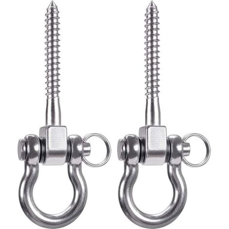 Pieces 900KG Capacity 304 Stainless Steel Ceiling Hook, Suspension Trainer Hanging Kit for Hanging Chair, Hanging Lamp, Hammock, Punching Bag, Sling Trainer