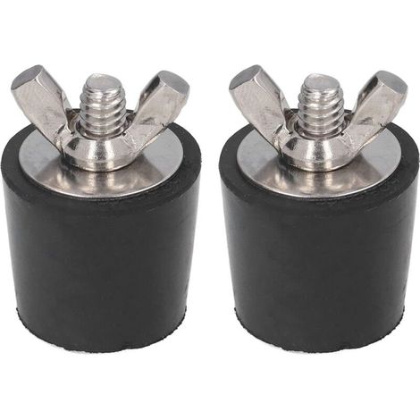 2 PCS Bouchons Piscine, 25 mm, Caoutchouc Élastique + Vis Acier Inoxydable, Antigel Hivernage pour Skimmer et Lignes de Nettoyage