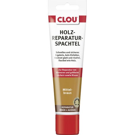 Clou Holzreparatur-Spachtel 55 g mittelbraun Spachtelmasse