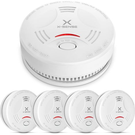 Détecteur de Fumée avec Batterie Scellée 10 Ans, SD11, Lot de 5, Conforme à la Norme EN14604 (1/5)