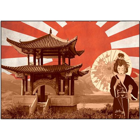 Plaque aluminium déco Japon by Cbkreation