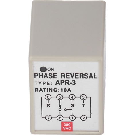 Relais de séquence de phases CKCTELAY APR-3, protection perte et inversion de phases pour moteur 380V, 10A, contrôleur de surveillance triphasé (1/5)
