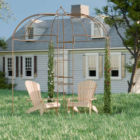 Pergolato da giardino in metallo - gazebo indipendente a forma di gabbia per uccelli (1/5)