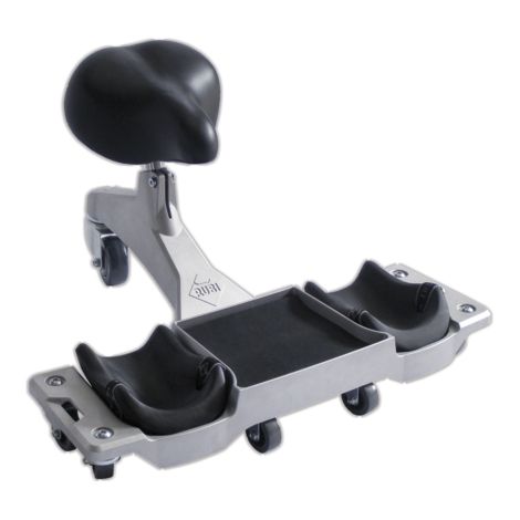 Rubi – Siège ergonomique SR-1 130kg – Châssis aluminium haute résistance – 7 roues caoutchouc – Réglable en hauteur et inclinaison