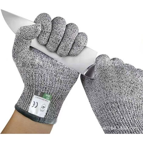 Gants résistants aux coupures, Gants de pêche respirant résistant aux coupures Protection sécurité gants Anti-coupure en plein air couteau à viande de poisson aide à la coupe Coupe extensible conforta (1/5)