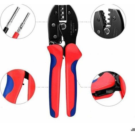 Kit De Sertissage Solaire - Pince À Sertir + Câbles Pv 2 5 4 6 Mm² + Connecteurs Mc4 - 27 Pièces (1/4)