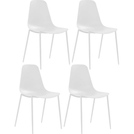 Set 4 Sedie 49x48,5xH88 cm in Polipropilene Frida Bianco (1/2)