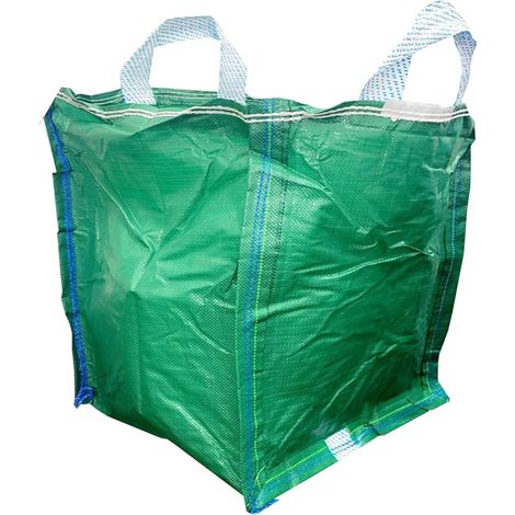 2 x 120L Green Reusable Heavy Duty Garden Waste Sacks With Looped Handles