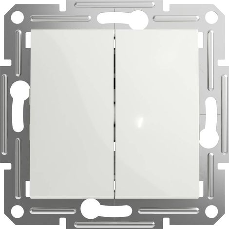Schneider Electric Pulsante doppio Asfora Bianco (RAL 9003) EPH1170121D 1 pz.
