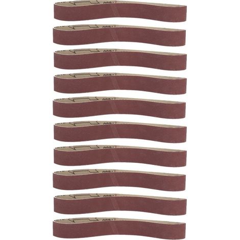 10pcs Courteille de Ponçage, 10pcs Alumine Band Abrasif Grinding 1,2x2.1 Pouces 30x533 Mm Sandintes de Ponceuses Sangle de Papier de Verre 533 30 pour et Déburlant 1000 (600 Connexion de (1/5)
