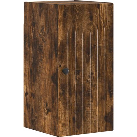 Armario de pared para baño ALKMAAR Roble Ahumado vidaXL (1/5)