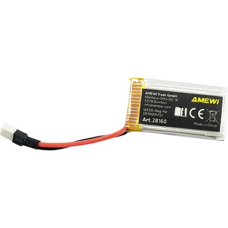 Amewi Pack de batterie (LiPo) 3.7 V 300 mAh Nombre de cellules: 1 Softcase JST