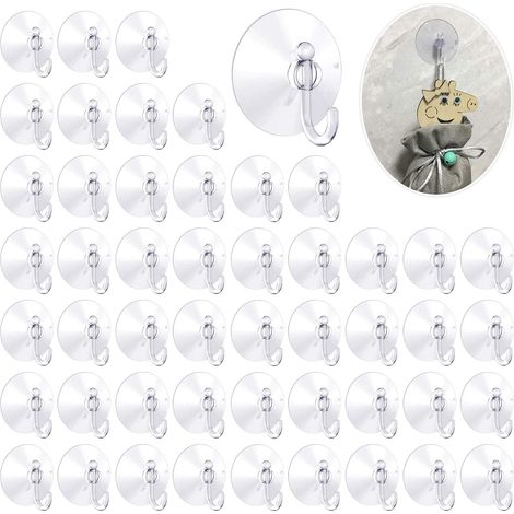 50 crochets à ventouse transparents ultra-résistants pour plans de travail de cuisine sans (1/5)