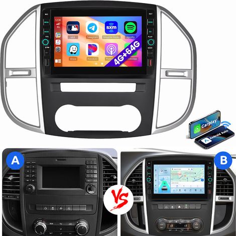 Pour Mercedes Benz Vito W447 2014-2020 GPS Carplay Android 15 Autoradio 2+32G