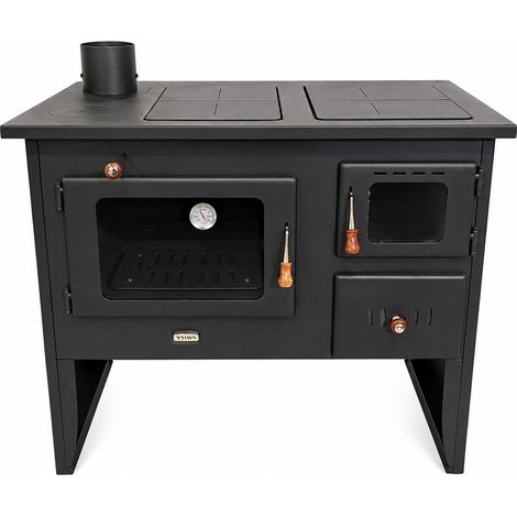Stufa a legna Prity 2P41 da 15,2 kW con forno e piano di cottura (1/5)