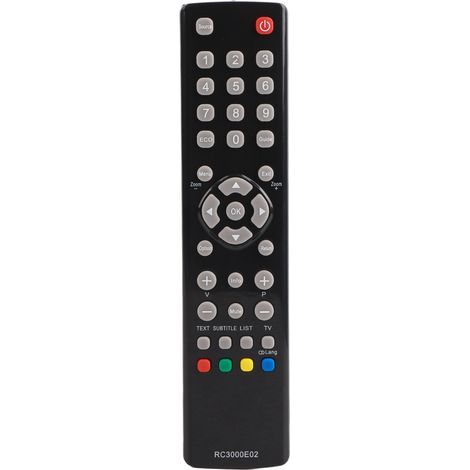 Schwarze Ersatzfernbedienung für den Fernseher TCL RC3000E02 (1/5)