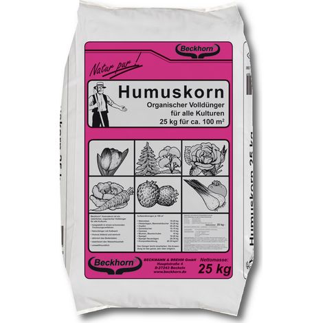 BECKMANN Humuskorn 25 kg Volldünger Kulturendünger Obstdünger Gemüsedünger