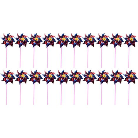 Lot de 20 moulins à vent arc-en-ciel en plastique à monter soi-même, jouet coloré pour enfants (couleur aléatoire)-2 pcs