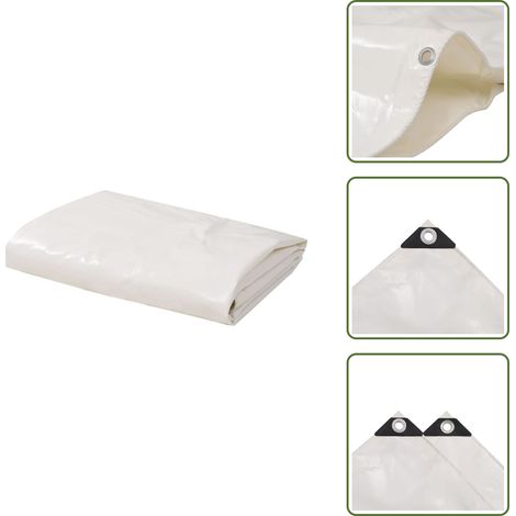 Toldo para remolques - vidaXL Lona 650 g/m² 1,5x6 m blanco - Toldo para barcos