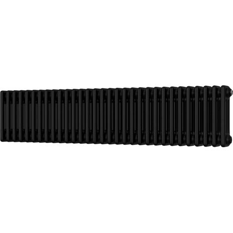 Alpha - Black Column Radiator H300mm x W1355mm 3 Column