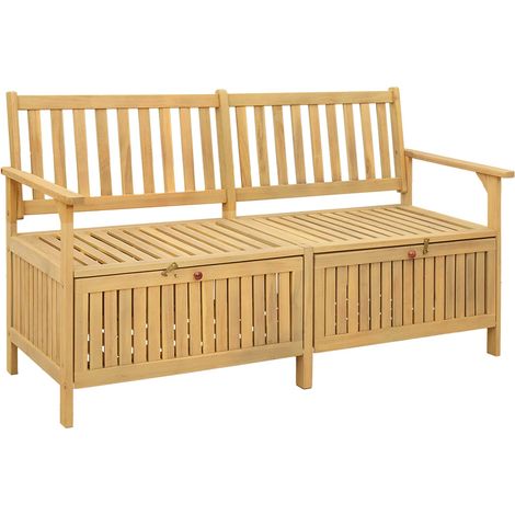 Banco de almacenamiento 148 x 63 x 84 cm Acacia Sólido vidaXL