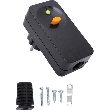 Prise GFCI avec Disjoncteur 16A RCCB - Auto-Reset 0.03s, Protection Surtension - Pour Laveuses à Pression, Spa et Outils Electriques - Noir (1/5)
