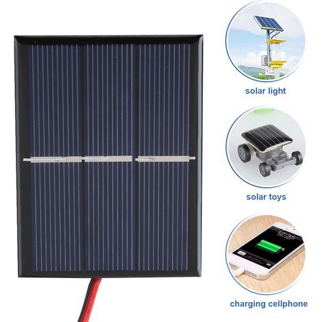 Stück 0,65 W 1,5 V Mini-tragbare DIY-Solarpanel-Netzteilmodul-Akkuladegerät (1/5)