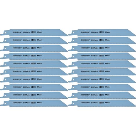 Reciprocating Saw Blade Metal 150mm 24tpi Bi Metal Pack of 20 (1/2)