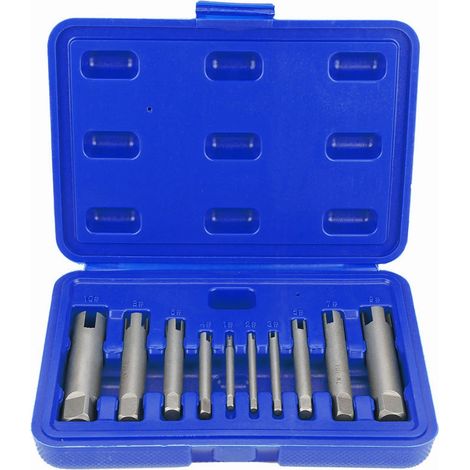 Extracteur de tarauds, Extracteur de Taraud Cassée, Extracteur de Boulon, Extracteur de Robinet Cassé en Acier à Grande Vitesse, pour des tarauds à vis cassés rapides et faciles à retirer(10Pcs) (1/5)