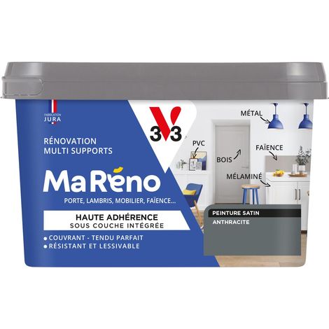 Peinture Réno Perfection® Multi-supports MA RENO V33 Anthracite satin 0,5L (1/4)