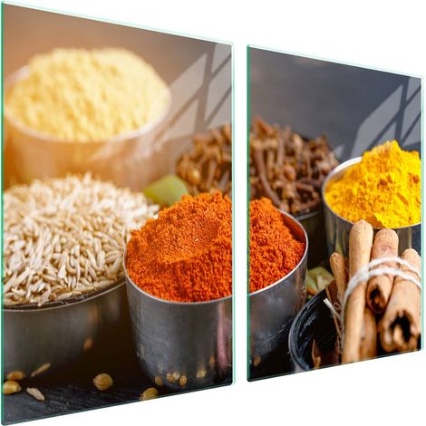 Plaque de protection en verre pour poêle 2x45x52 Cuisine (1/5)