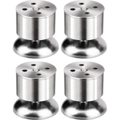 Pieds de meubles Lot de 4 pieds de meubles réglables en acier inoxydable GROOFOO (50 x 60 mm ) (1/5)